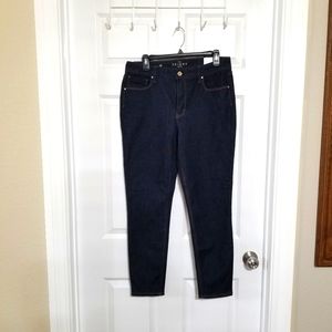 White House Black Market size 10 Blue Denim high-rise skinny ankle. NWT